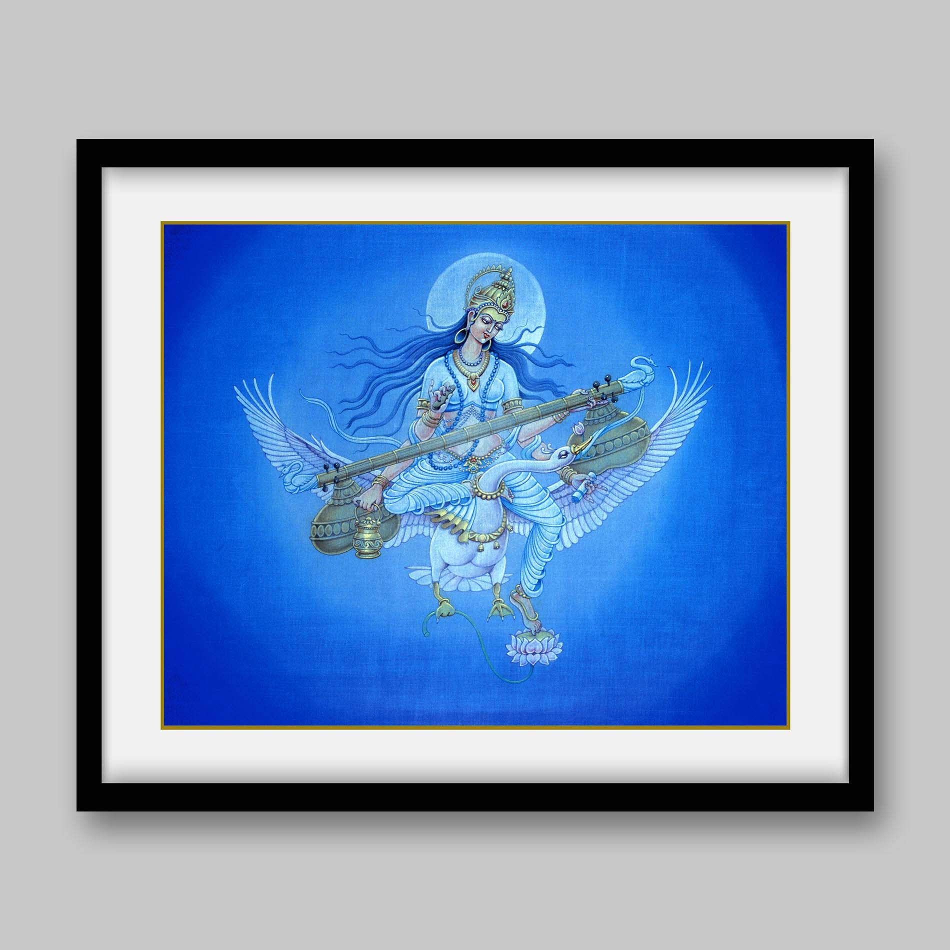 Saraswati - High Quality Print of Artwork by Pieter Weltevrede - Sagar World