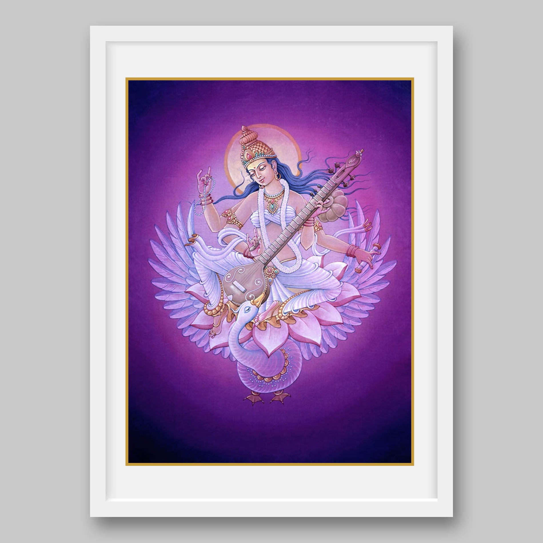 Saraswati – High Quality Print of Artwork by Pieter Weltevrede - Sagar World