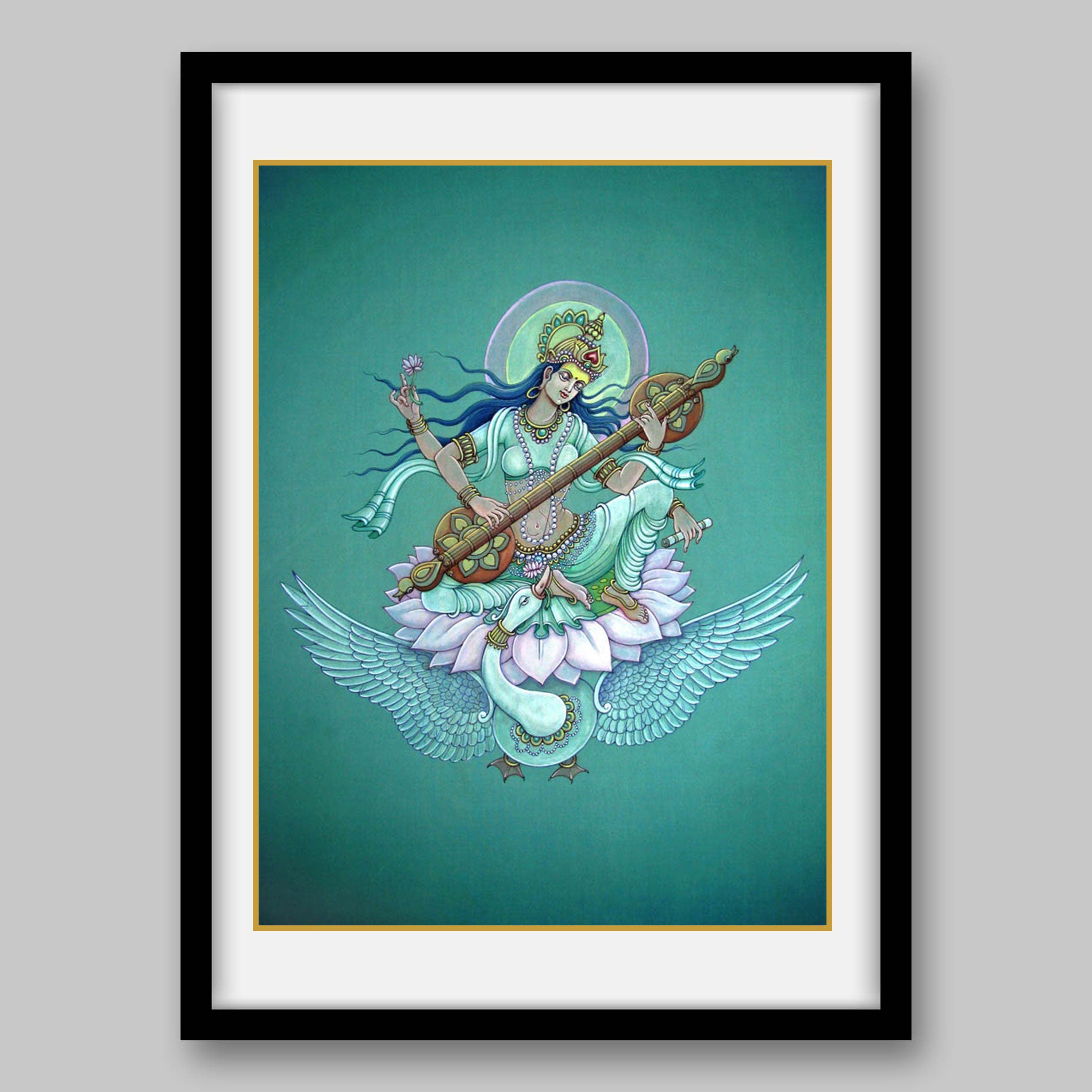 Saraswati – High Quality Print of Artwork by Pieter Weltevrede - Sagar World