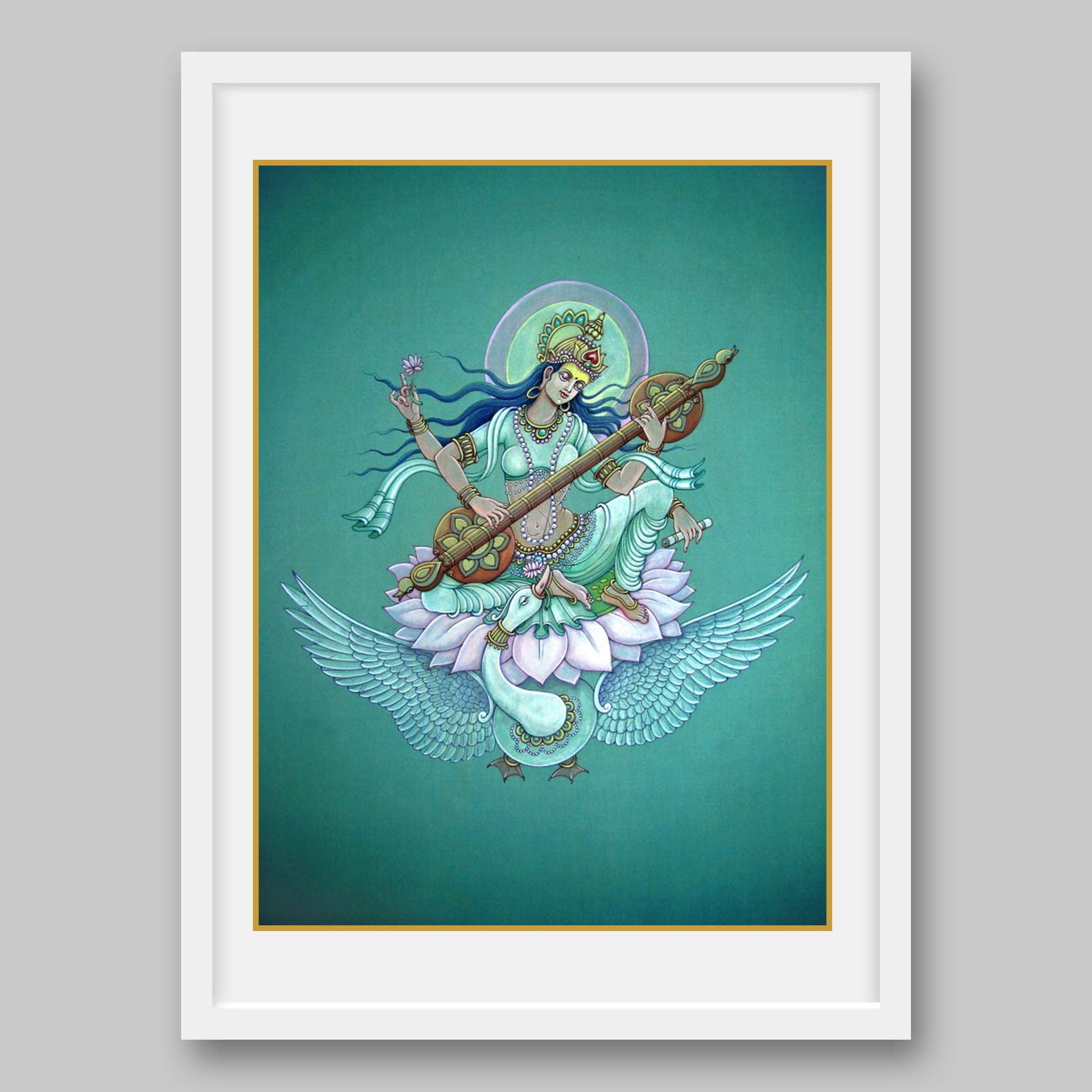 Saraswati – High Quality Print of Artwork by Pieter Weltevrede - Sagar World