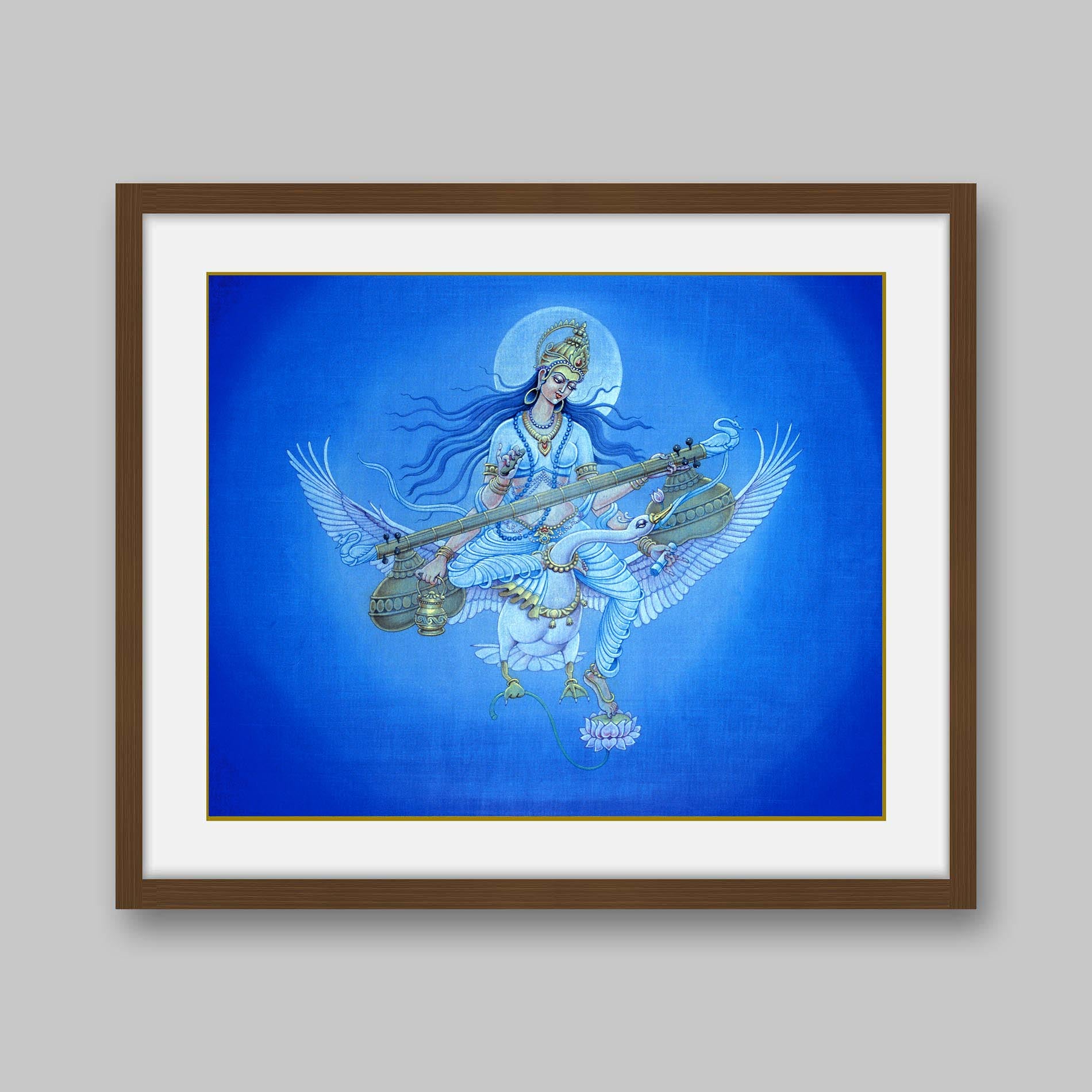 Saraswati - High Quality Print of Artwork by Pieter Weltevrede - Sagar World