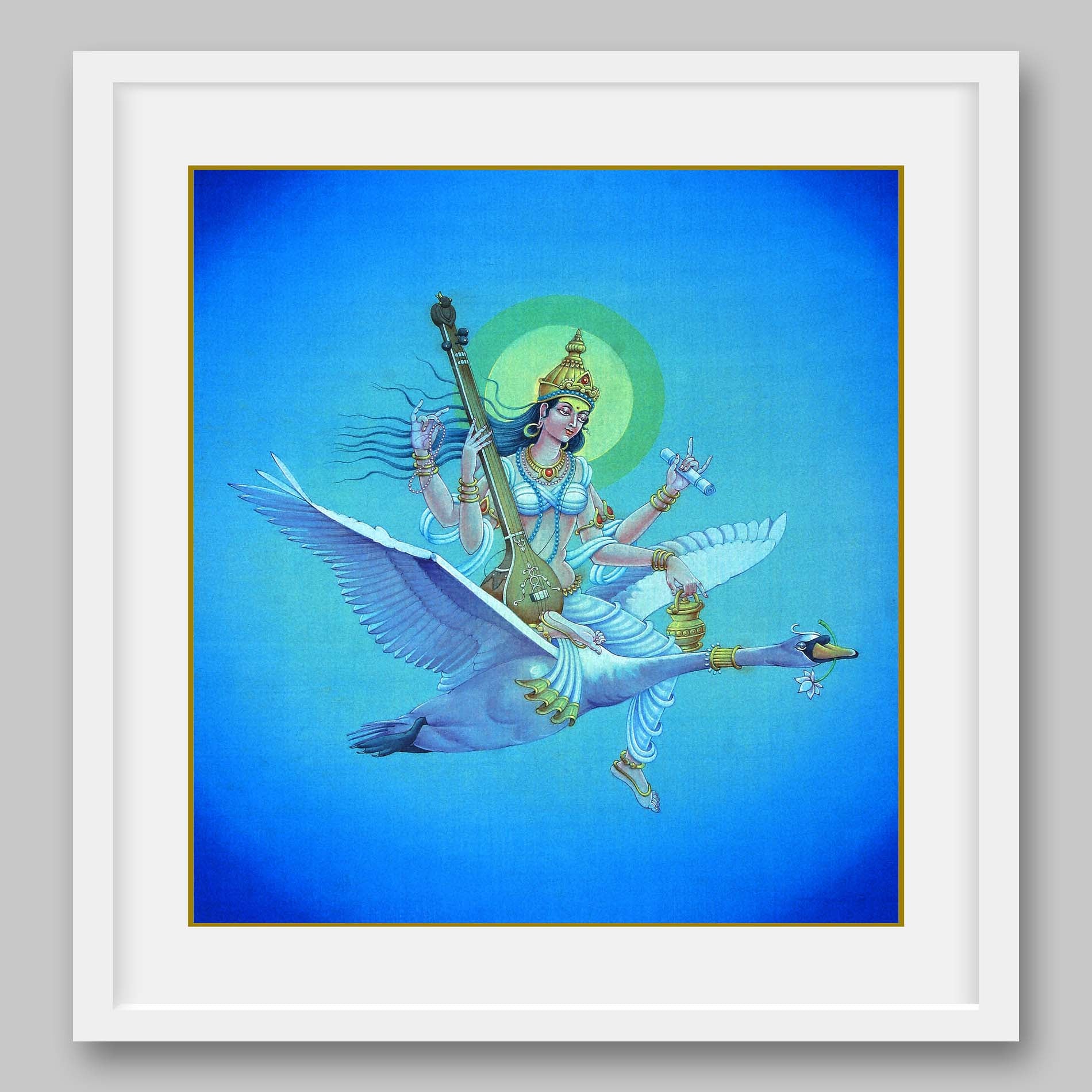 Saraswati - High Quality Print of Artwork by Pieter Weltevrede - Sagar World