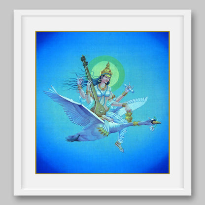 Saraswati - High Quality Print of Artwork by Pieter Weltevrede - Sagar World
