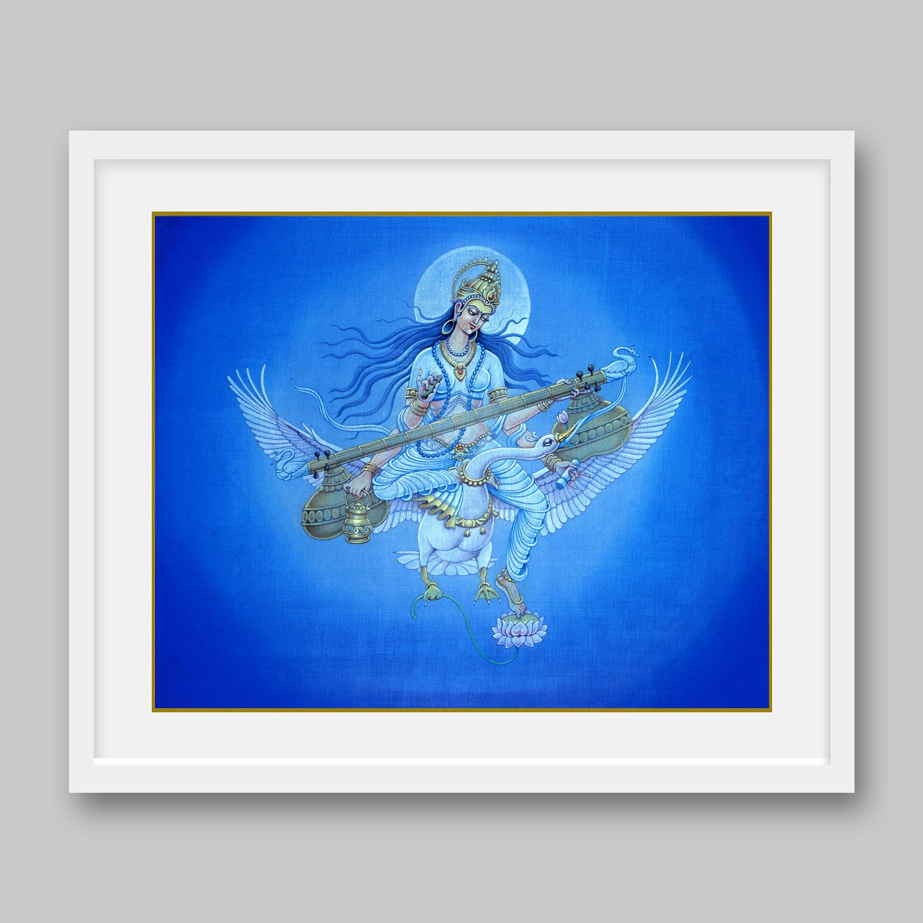 Saraswati - High Quality Print of Artwork by Pieter Weltevrede - Sagar World
