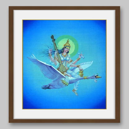 Saraswati - High Quality Print of Artwork by Pieter Weltevrede - Sagar World