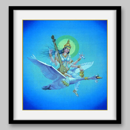 Saraswati - High Quality Print of Artwork by Pieter Weltevrede - Sagar World