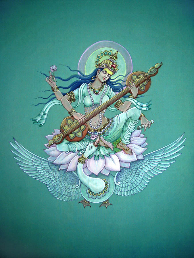 Saraswati – High Quality Print of Artwork by Pieter Weltevrede - Sagar World