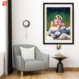 Shiva and Parvati - High Quality Print of Artwork by Pieter Weltevrede - Sagar World