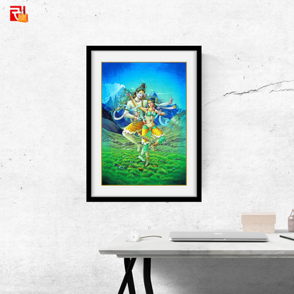 Shiva and Parvati - High Quality Print of Artwork by Pieter Weltevrede - Sagar World