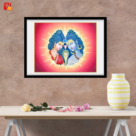 Shiva and Shakti Ardhanarishwara – High Quality Print of Artwork by Pieter Weltevrede - Sagar World