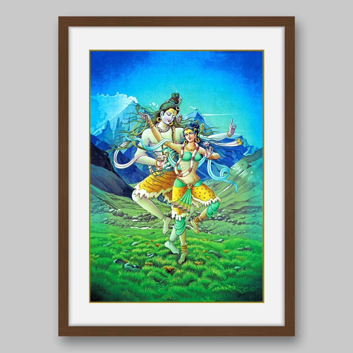 Shiva and Parvati - High Quality Print of Artwork by Pieter Weltevrede - Sagar World