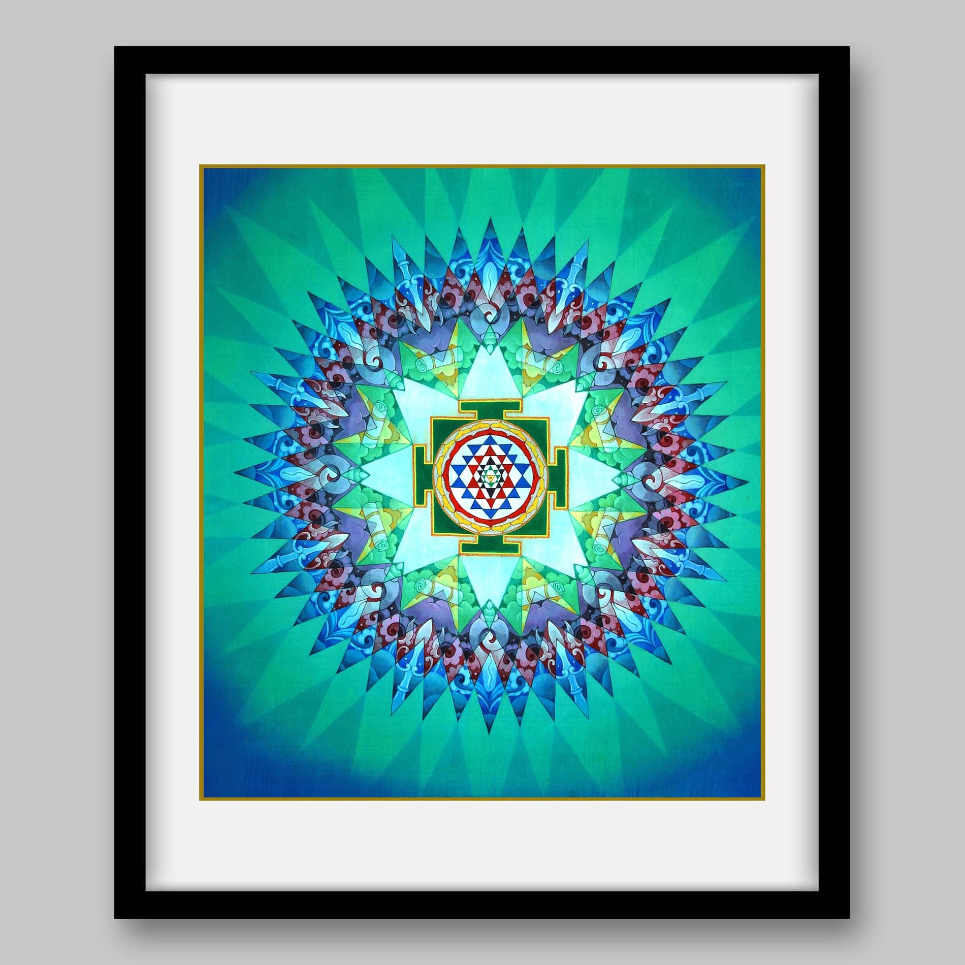 Sri Yantra - High Quality Print of Artwork by Pieter Weltevrede - Home Decor - Sagar World