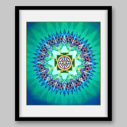 Sri Yantra - High Quality Print of Artwork by Pieter Weltevrede - Home Decor - Sagar World