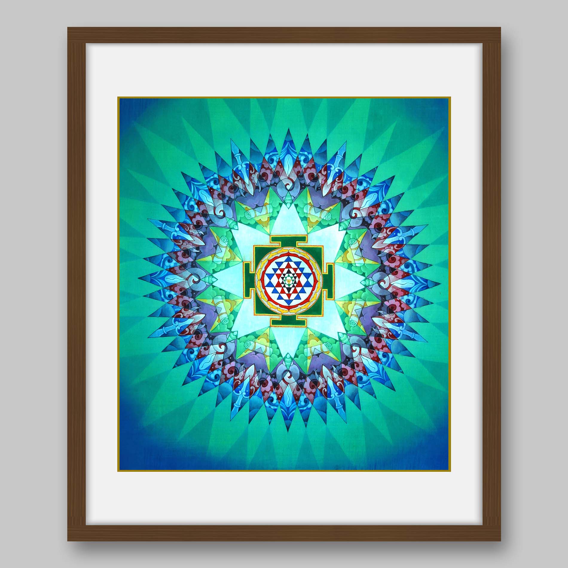 Sri Yantra - High Quality Print of Artwork by Pieter Weltevrede - Home Decor - Sagar World