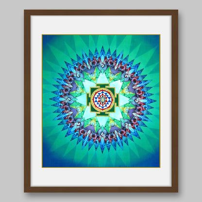 Sri Yantra - High Quality Print of Artwork by Pieter Weltevrede - Home Decor - Sagar World