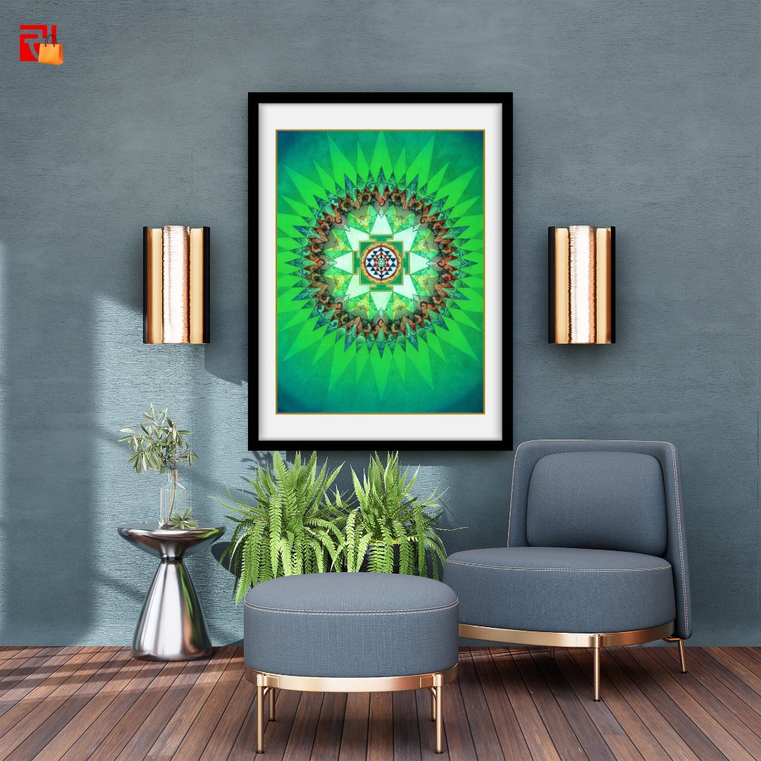 Sri Yantra - High Quality Print of Artwork by Pieter Weltevrede - Home Decor - Sagar World