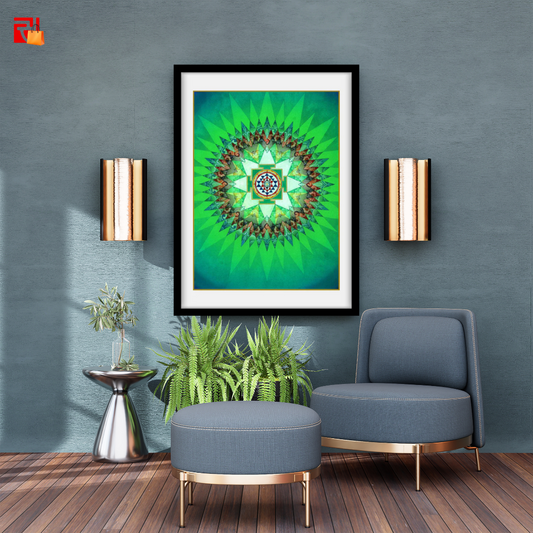 Sri Yantra - High Quality Print of Artwork by Pieter Weltevrede - Home Decor - Sagar World