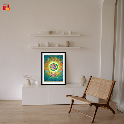 Sri Yantra - High Quality Print of Artwork by Pieter Weltevrede - Home Decor - Sagar World