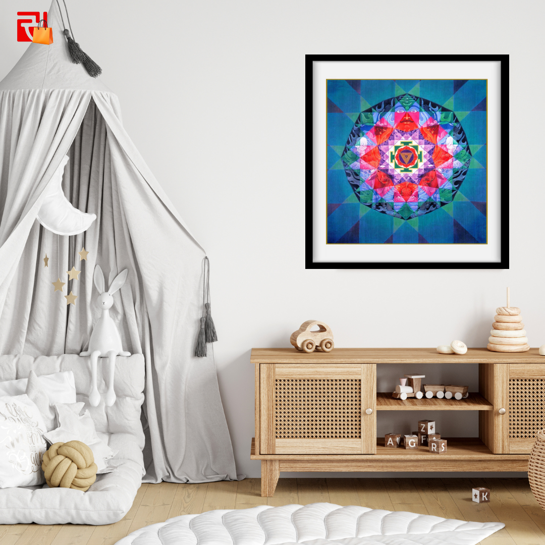 Tripura Bhairavi Yantra - High Quality Print of Artwork by Pieter Weltevrede - Sagar World
