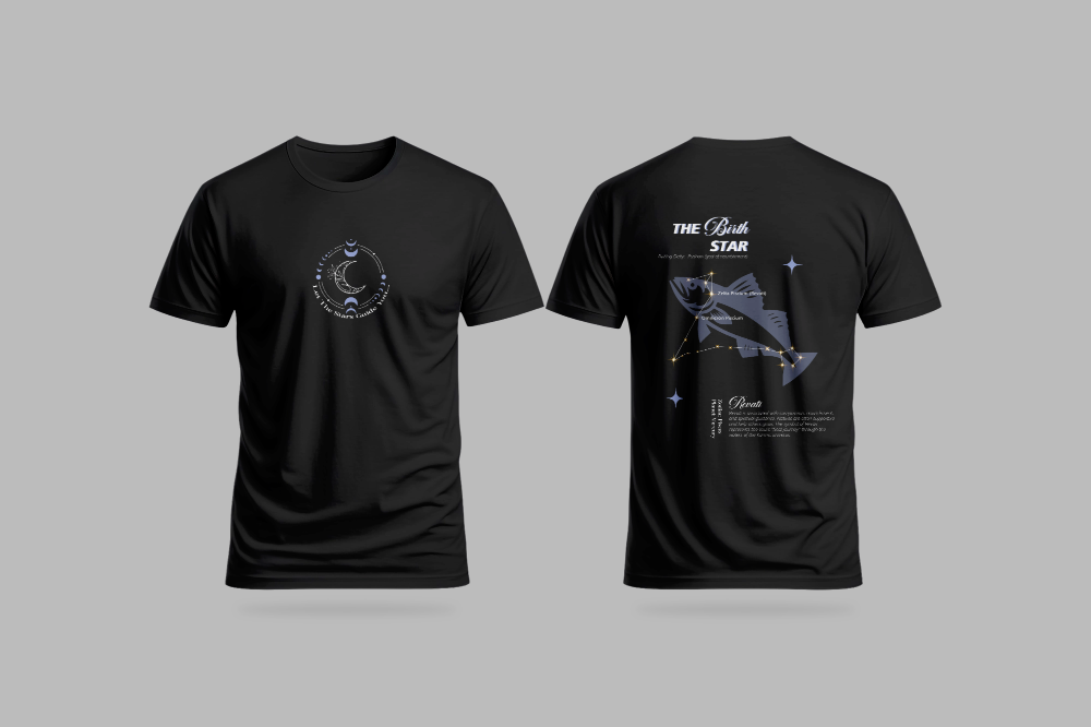 Revati Nakshatra T-Shirt – Vedic Astrology Inspired Unisex Cotton Tee | Spiritual Minimalist Wear