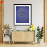 Vamana covering earth to heaven in a single stride – High Quality Print of Artwork by Pieter Weltevrede - Sagar World