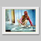 Construction Worker India - High Quality Print of Artwork by Pieter Weltevrede - Sagar World