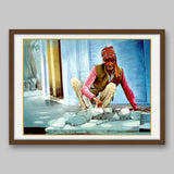 Construction Worker India - High Quality Print of Artwork by Pieter Weltevrede - Sagar World