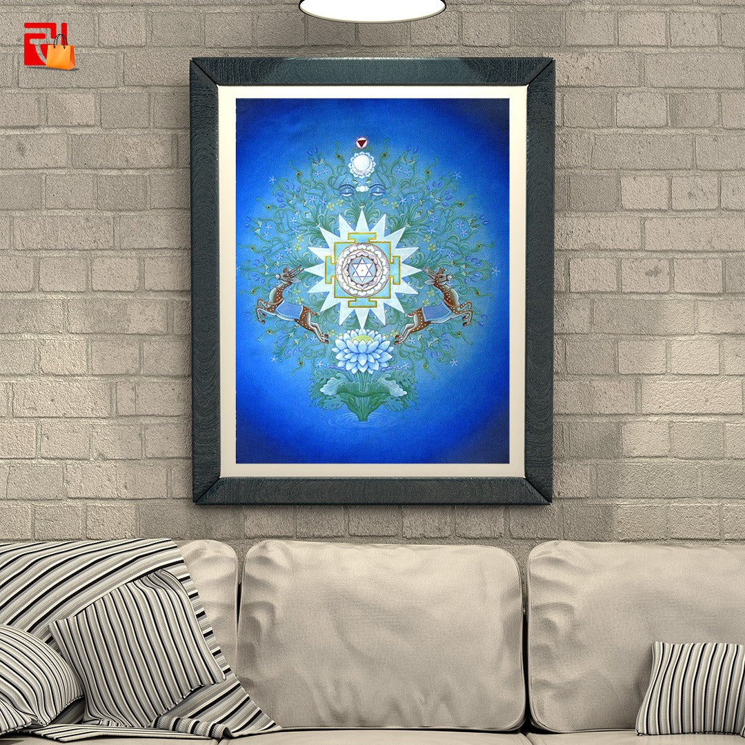 Moon Yantra - High Quality Print of Artwork by Pieter Weltevrede - Home Decor - Sagar World