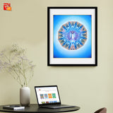 Moon and Kaamdhenu Yantra - High Quality Print of Artwork by Pieter Weltevrede - Home Decor - Sagar World