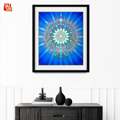 Moon Yantra - High Quality Print of Artwork by Pieter Weltevrede - Home Decor - Sagar World