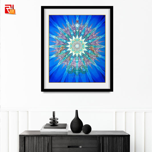 Moon Yantra - High Quality Print of Artwork by Pieter Weltevrede - Home Decor - Sagar World