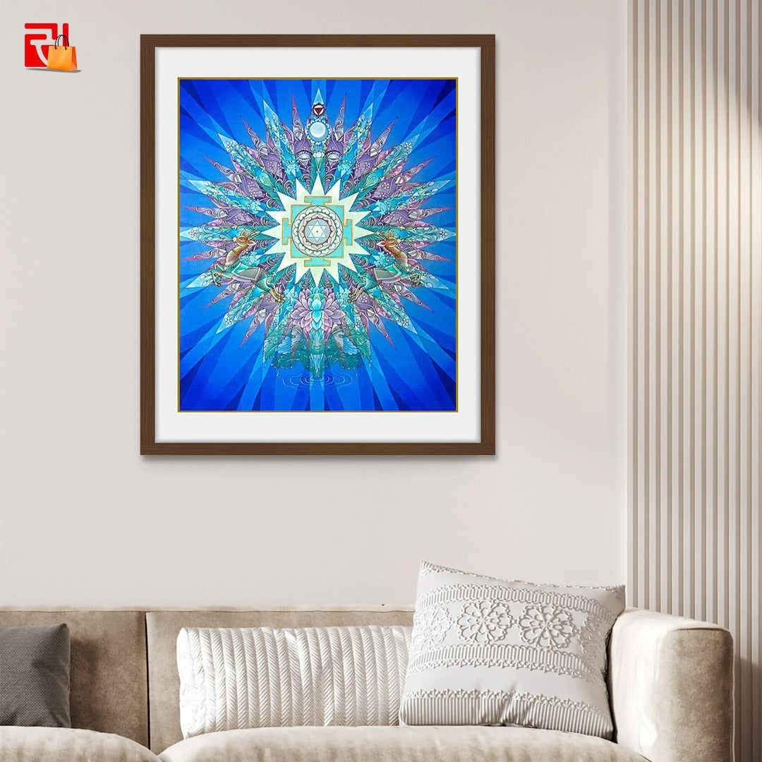 Moon Yantra - High Quality Print of Artwork by Pieter Weltevrede - Home Decor - Sagar World