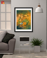 Krishna and Putna Vadh – High Quality Print of Artwork by Pieter Weltevrede - Sagar World