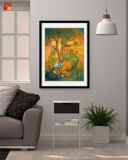 Krishna and Putna Vadh – High Quality Print of Artwork by Pieter Weltevrede - Sagar World