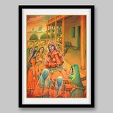 Yashoda with Gopikas – High Quality Print of Artwork by Pieter Weltevrede - Sagar World