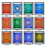 All Zodiac Mandala Art combo Set – The 12 Vedic Zodiac Signs High-Quality Art Prints by Pieter Weltevrede