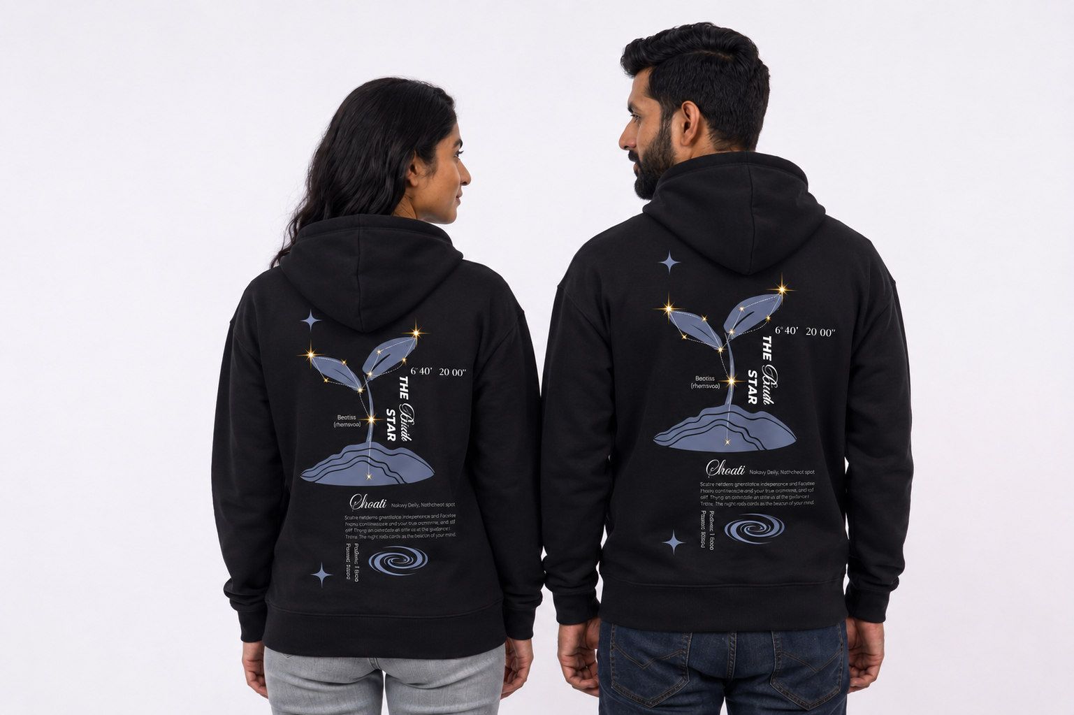 Swati Nakshatra Hoodie– Vedic Astrology Inspired Unisex Cotton  hoodie | Spiritual Minimalist Wear