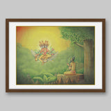 Hindu God, Brahma, blessing Bhagirath – High Quality Print of Artwork by Pieter Weltevrede