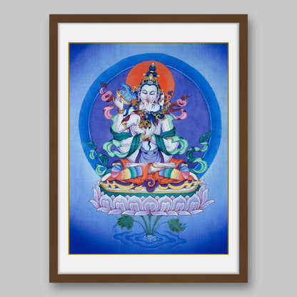 Samantabhadra – The Primordial Buddha – With His Consort Samantabhadri- High Quality Print of Artwork by Pieter Weltevrede - Sagar World