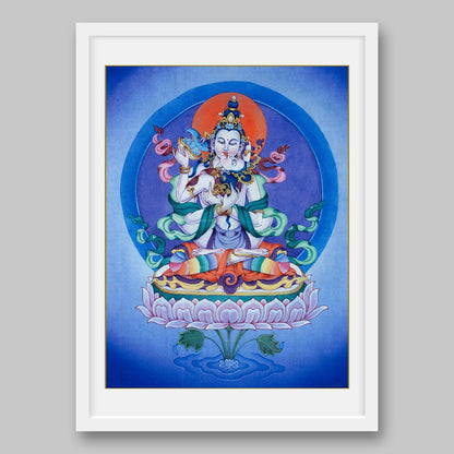 Samantabhadra – The Primordial Buddha – With His Consort Samantabhadri- High Quality Print of Artwork by Pieter Weltevrede - Sagar World