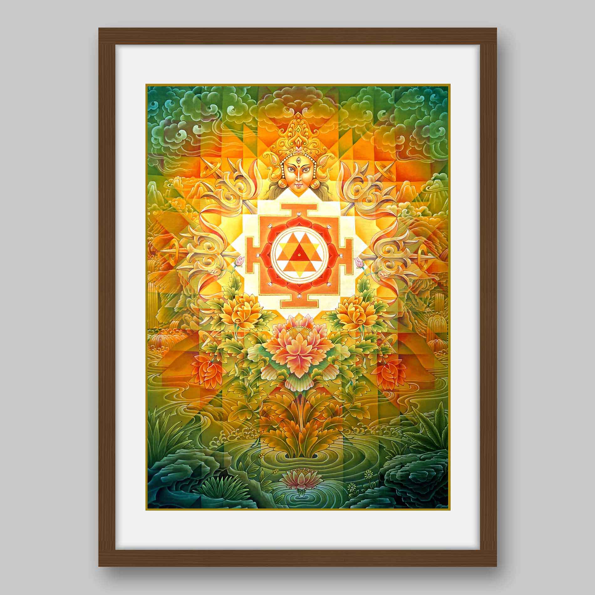 Durga Yantra -High Quality Print of Artwork by Pieter Weltevrede - Home Decor