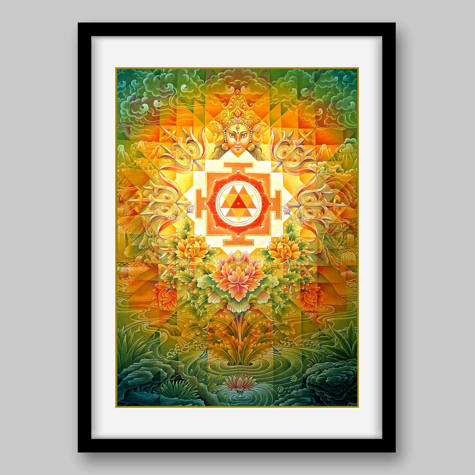 Durga Yantra -High Quality Print of Artwork by Pieter Weltevrede - Home Decor