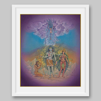Bhagirath praying to Hindu God, Shiva – High Quality Print of Artwork by Pieter Weltevrede