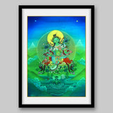 Green Tara – The Female Boddhisatva and Remover of Fear- High Quality Print of Artwork by Pieter Weltevrede