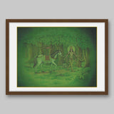 Indra, the King of Devas, stealing the horse – High Quality Print of Artwork by Pieter Weltevrede