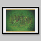 Indra, the King of Devas, stealing the horse – High Quality Print of Artwork by Pieter Weltevrede