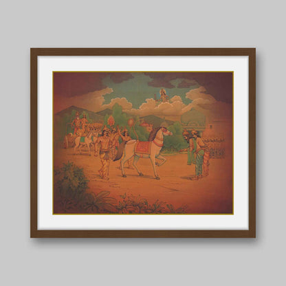 King Sagar performing Ashwamedha Yagna – High Quality Print of Artwork by Pieter Weltevrede