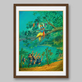Krishna and Gopikas - High Quality Print of Artwork by Pieter Weltevrede - Sagar World