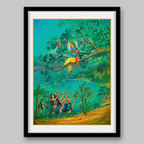 Krishna and Gopikas - High Quality Print of Artwork by Pieter Weltevrede - Sagar World