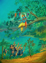 Krishna and Gopikas - High Quality Print of Artwork by Pieter Weltevrede - Sagar World